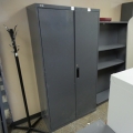 Grey Metal 5 Shelf Storage Cabinet, Locking, 36 x 18 x 72. Grey Metal 5 Shelf Storage Cabinet, Locking, 36 x 18 x 72.